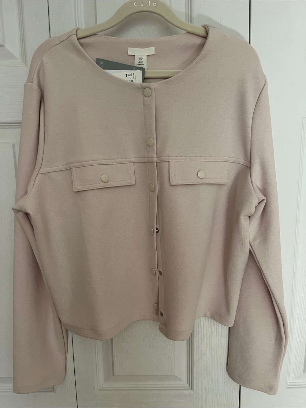 H&M Soft suiting taupe Snap-Front Jacket